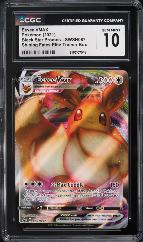 2021 Pokemon SWSH Black Star Promo Shining Fates Eevee VMAX #87