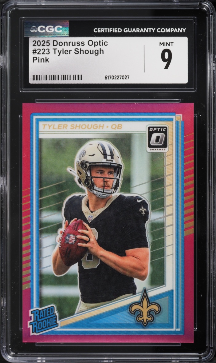 2025 Donruss Optic Pink Tyler Shough ROOKIE #223 CGC 9 MINT