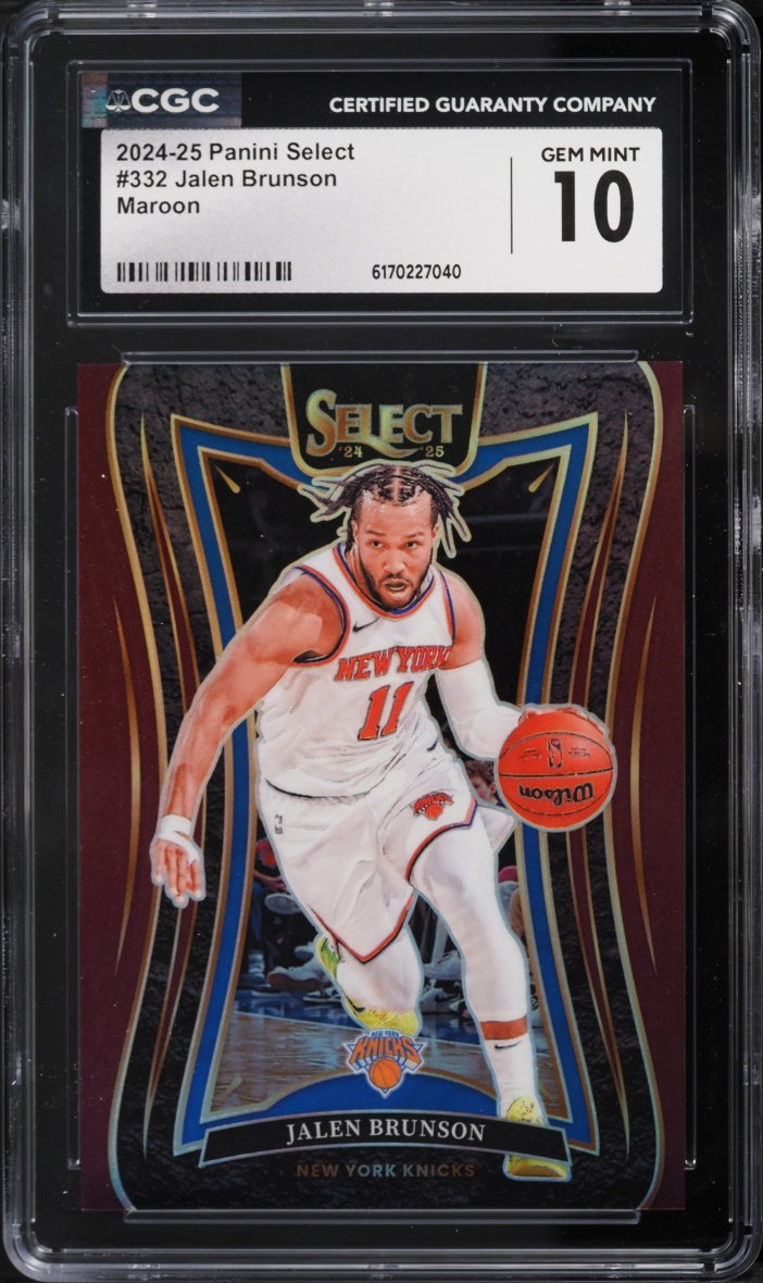 2024 Select Mezzanine Level Maroon Jalen Brunson /85 #332 CGC 10 GEM MINT