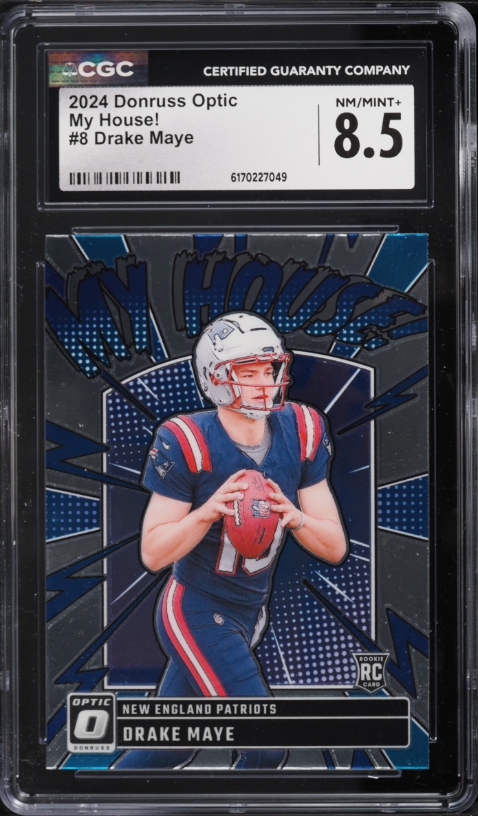 2024 Donruss Optic My House Drake Maye ROOKIE #8 CGC 8.5 NM-MT+