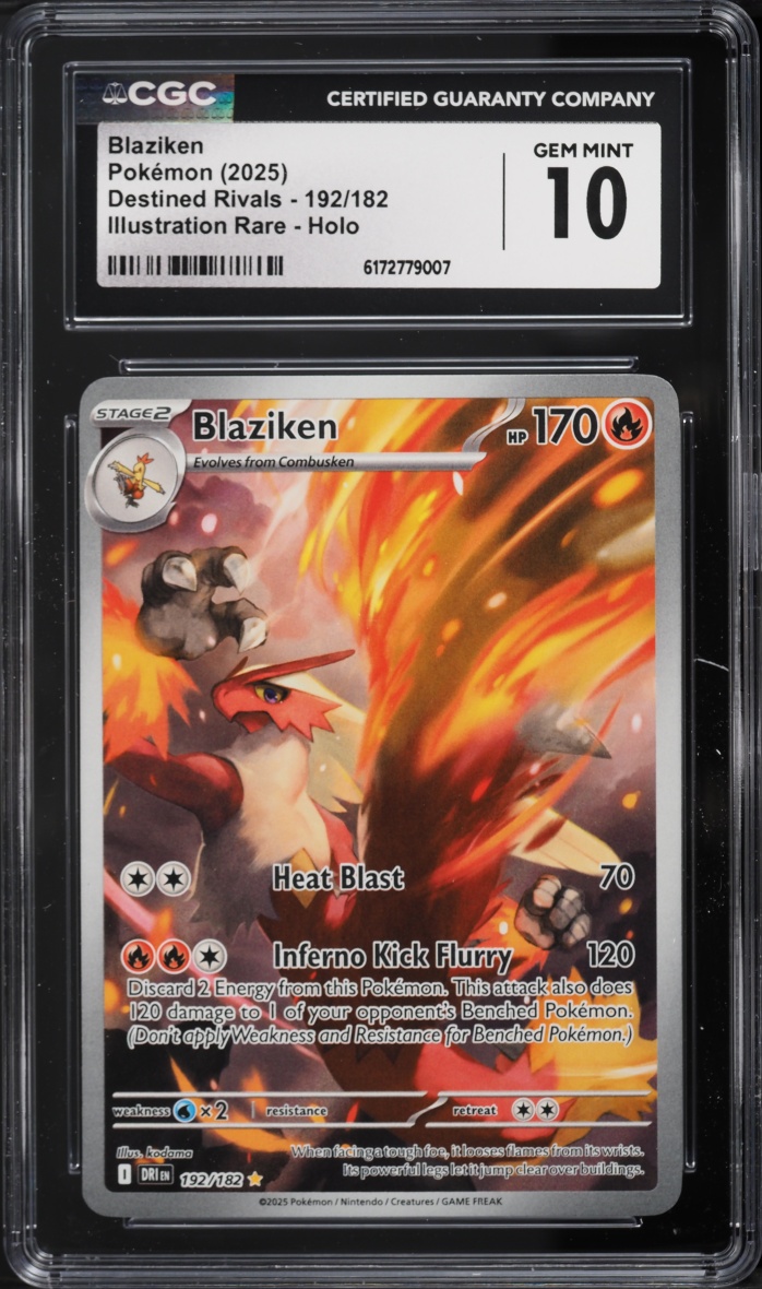 2025 Pokemon Scarlet & Violet Destined Rivals IR Blaziken #192 CGC 10 GEM MINT
