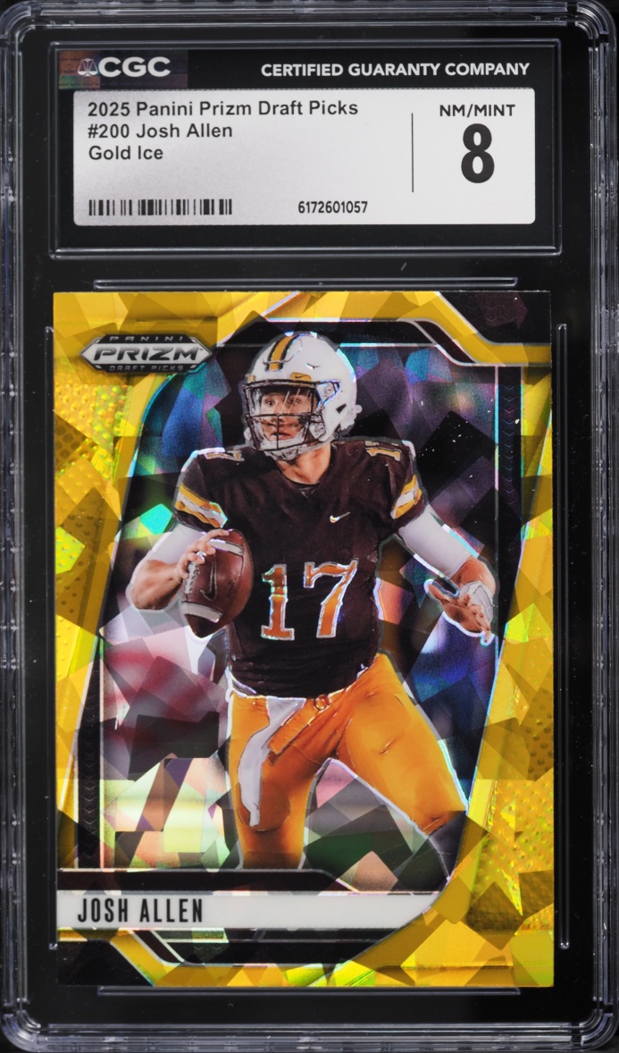 2025 Panini Prizm Draft Picks Gold Ice Josh Allen #200 CGC 8 NM-MT