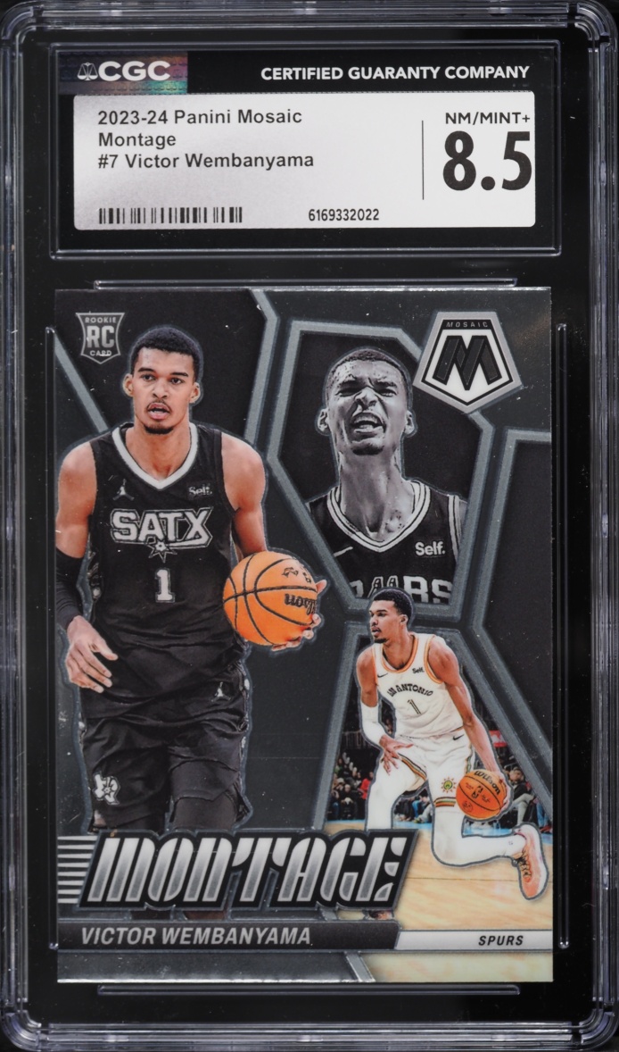 2023 Panini Mosaic Montage Victor Wembanyama ROOKIE #7 CGC 8.5 NM-MT+