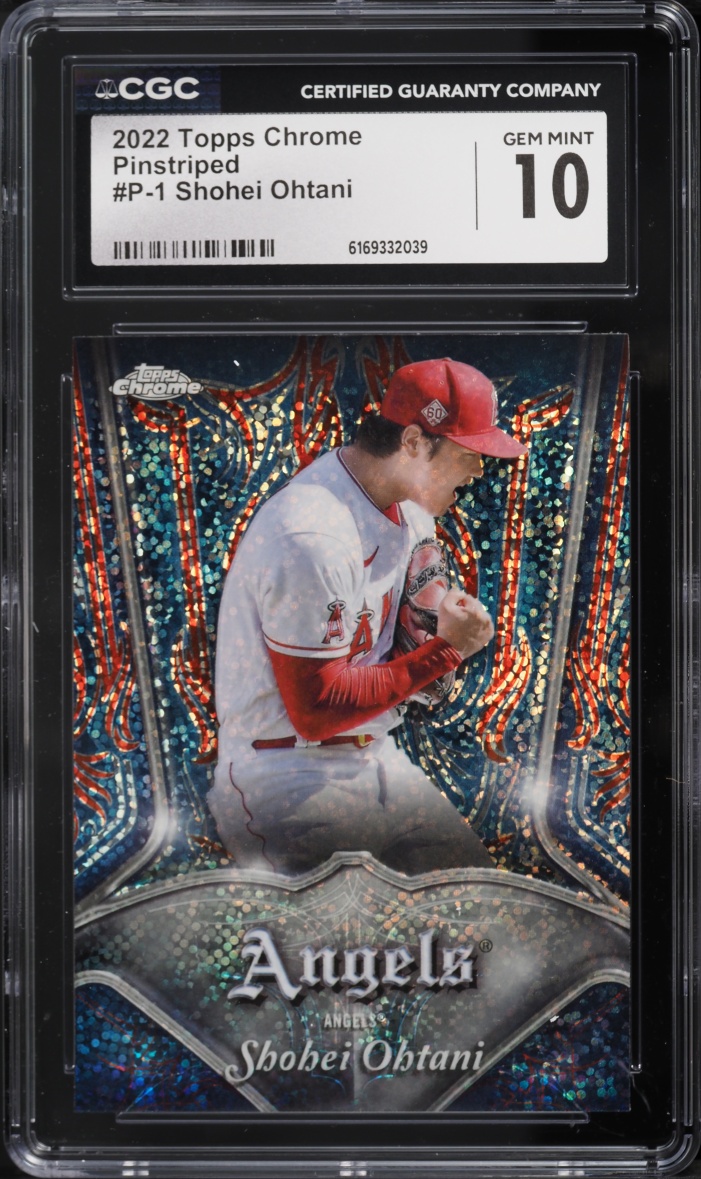 2022 Topps Chrome Pinstriped Shohei Ohtani #P-1 CGC 10 GEM MINT