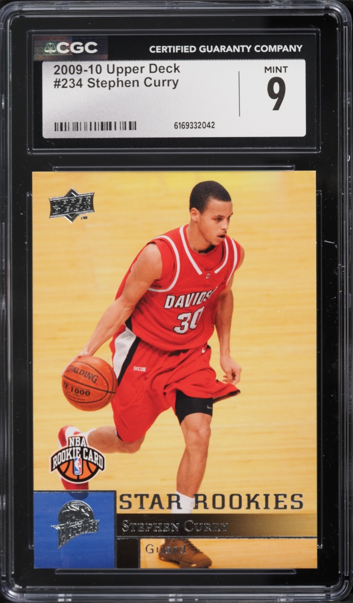 2009 Upper Deck Basketball Stephen Curry ROOKIE #234 CGC 9 MINT