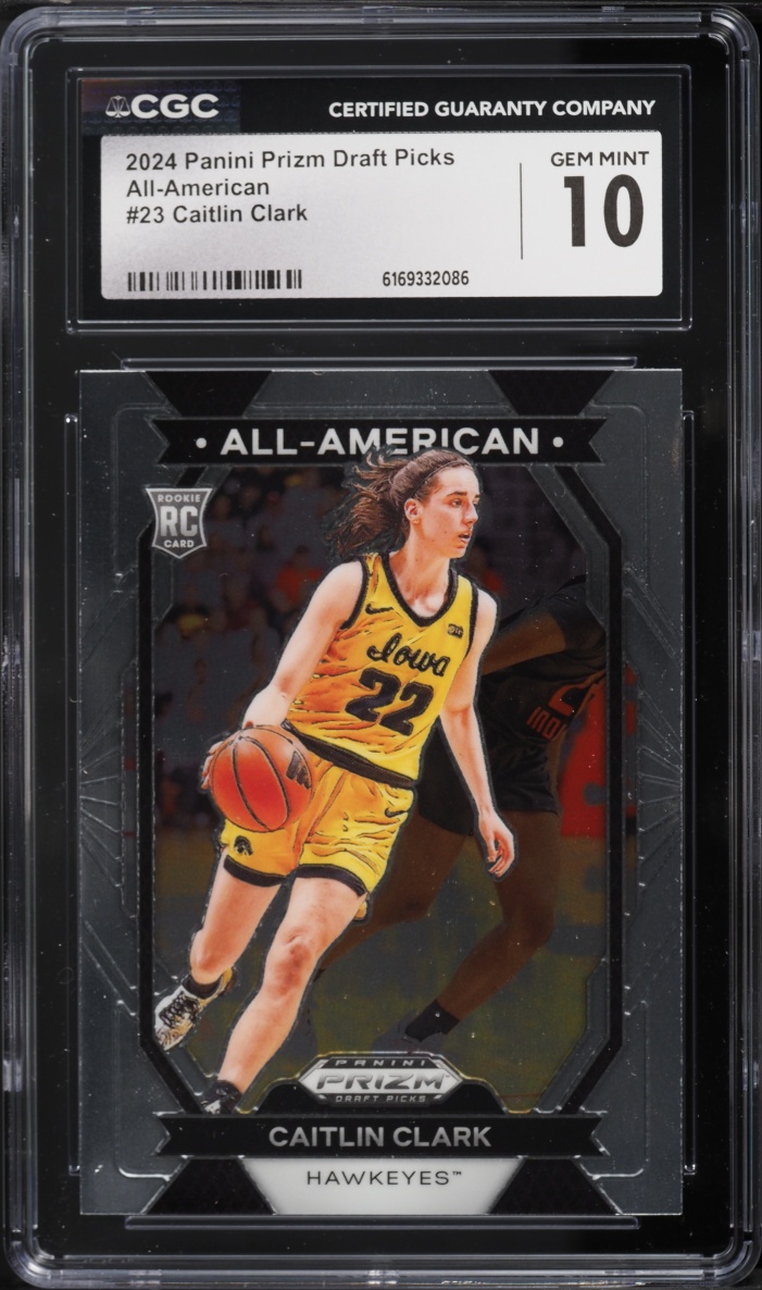 2024 Panini Prizm Draft Picks All-American Caitlin Clark ROOKIE #23 CGC 10 GEM MINT