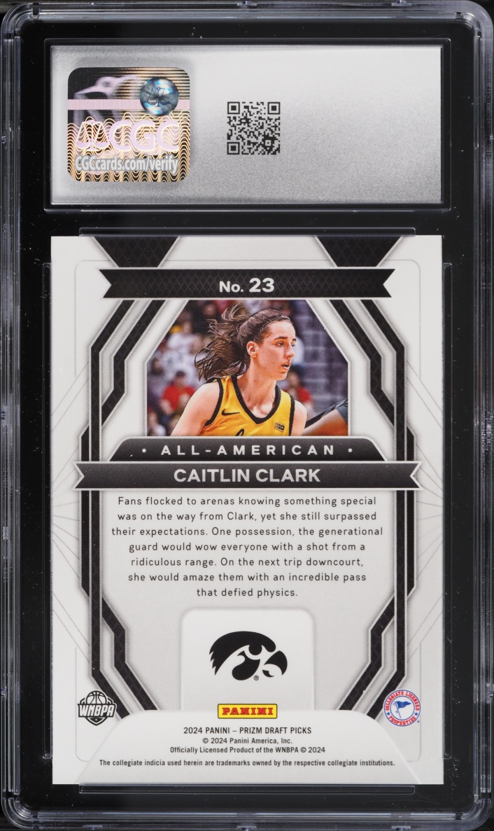 2024 Panini Prizm Draft Picks All-American Caitlin Clark ROOKIE #23 CGC 10 GEM MINT