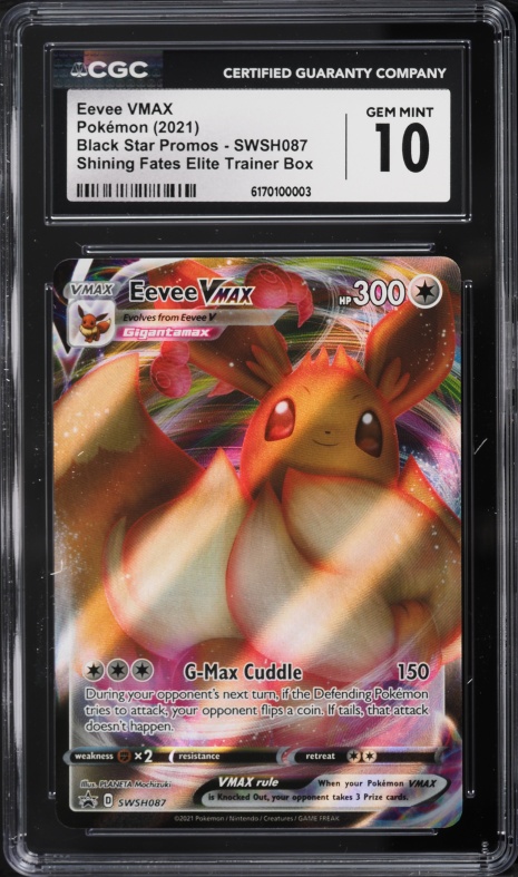 2021 Pokemon SWSH Black Star Promo Shining Fates Eevee VMAX #87