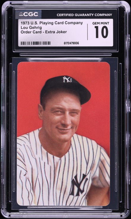 1973 U.S. Playing Card Company Lou Gehrig CGC 10 GEM MINT