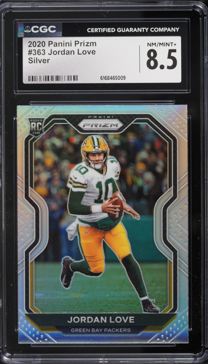 2020 Panini Prizm Silver Jordan Love ROOKIE #363 CGC 8.5 NM-MT+