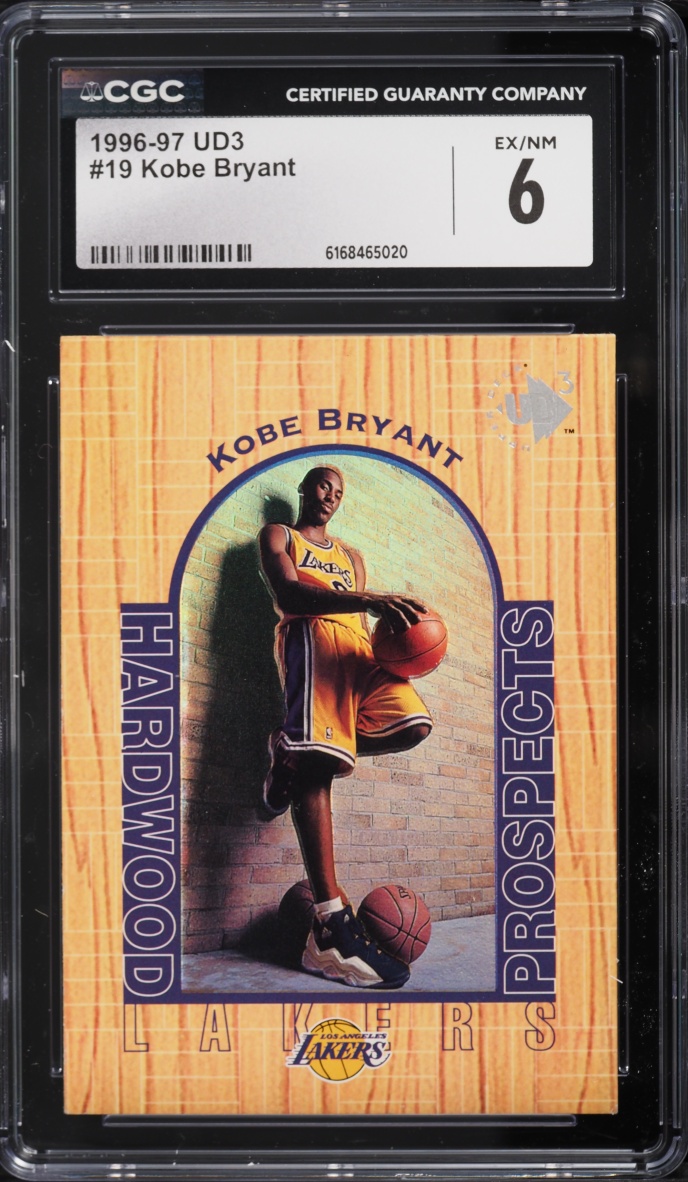 1996 UD3 Basketball Kobe Bryant ROOKIE #19 CGC 6 EXMT