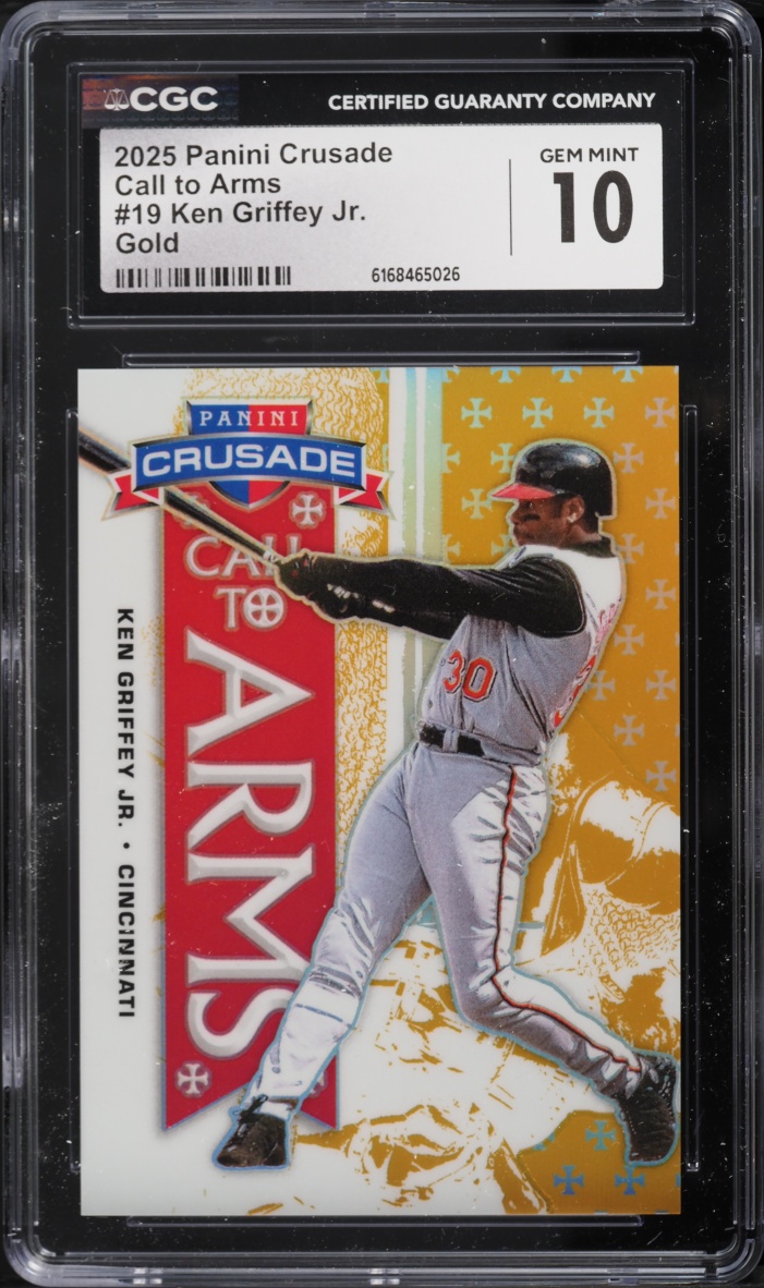 2025 Panini Crusade Call To Arms Gold Ken Griffey Jr. /10 #19 CGC 10 GEM MINT
