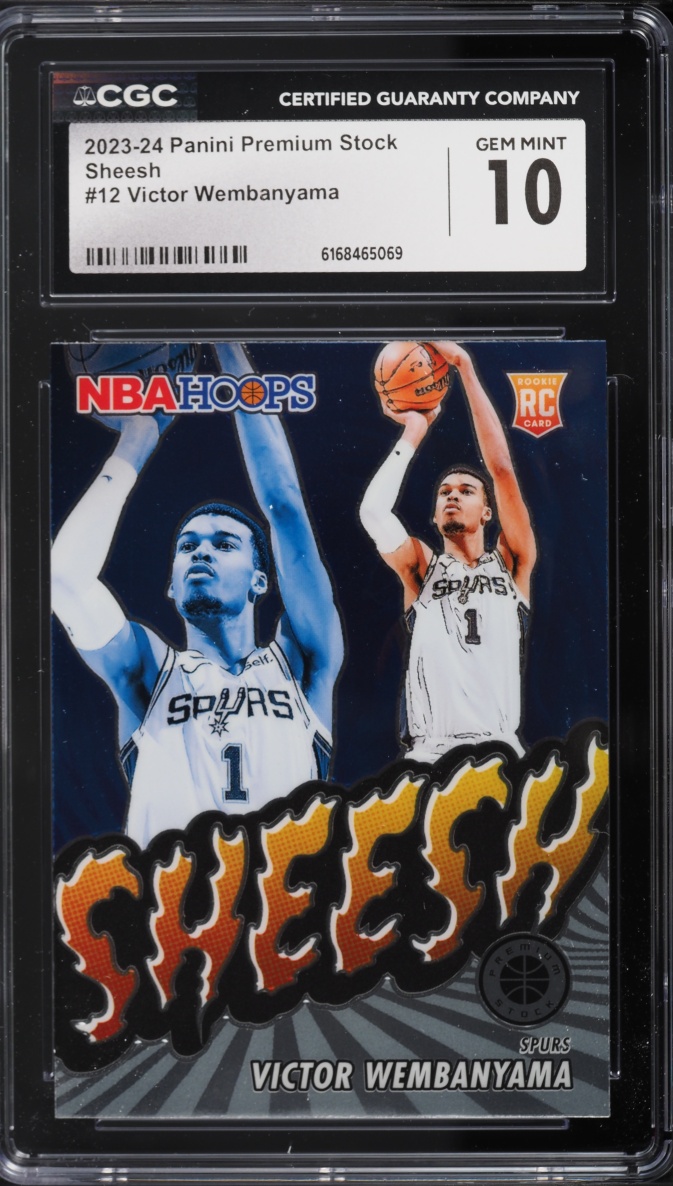 2023 Hoops Premium Stock Sheesh Victor Wembanyama ROOKIE #12 CGC 10 GEM MINT
