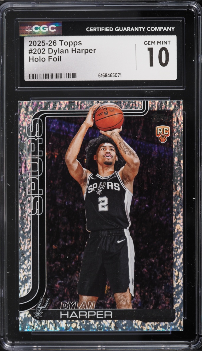 2025 Topps Holo Foil Dylan Harper ROOKIE #202 CGC 10 GEM MINT