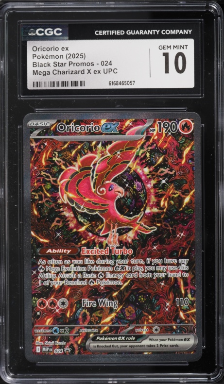 2025 Pokemon Promo Mega Charizard X ex UPC Oricorio ex #024 CGC