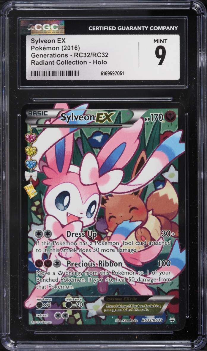2016 Pokemon XY Generations Radiant Collection Full Art Sylveon EX #RC32 CGC 9 MINT