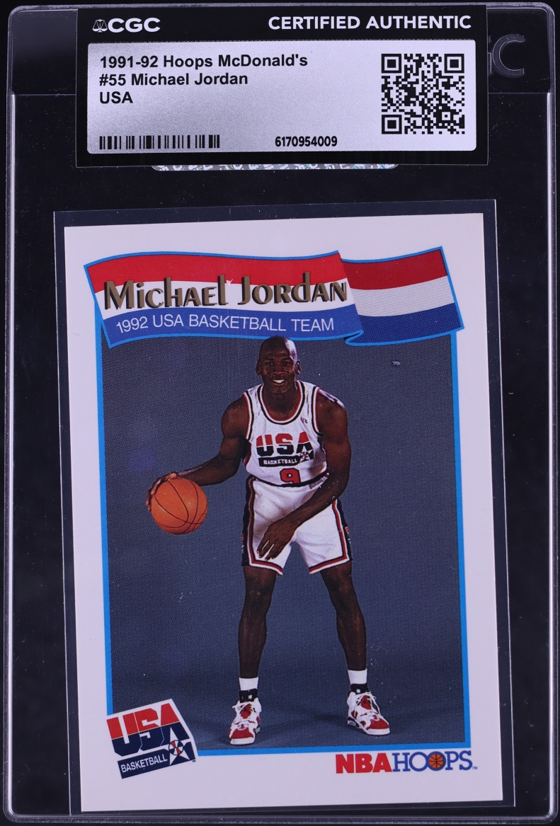 1991 Hoops McDonald's USA Michael Jordan #55 CGC AUTH
