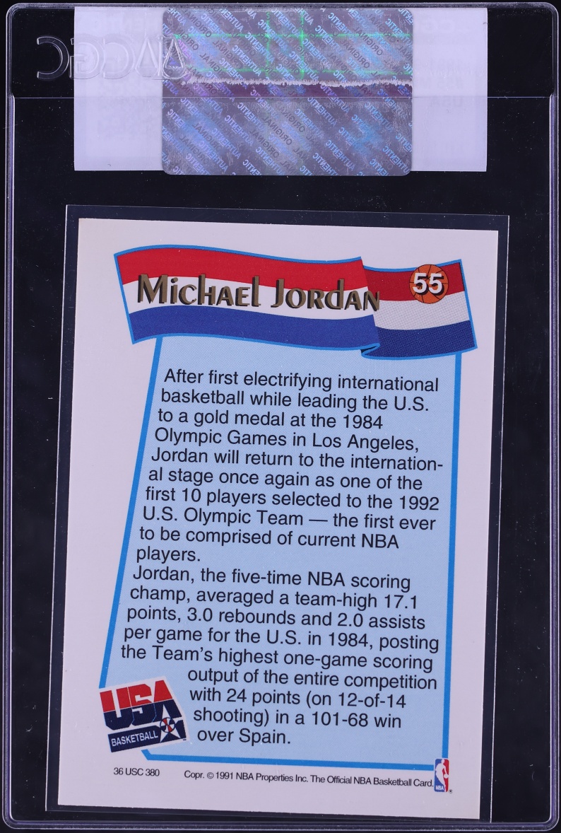 1991 Hoops McDonald's USA Michael Jordan #55 CGC AUTH