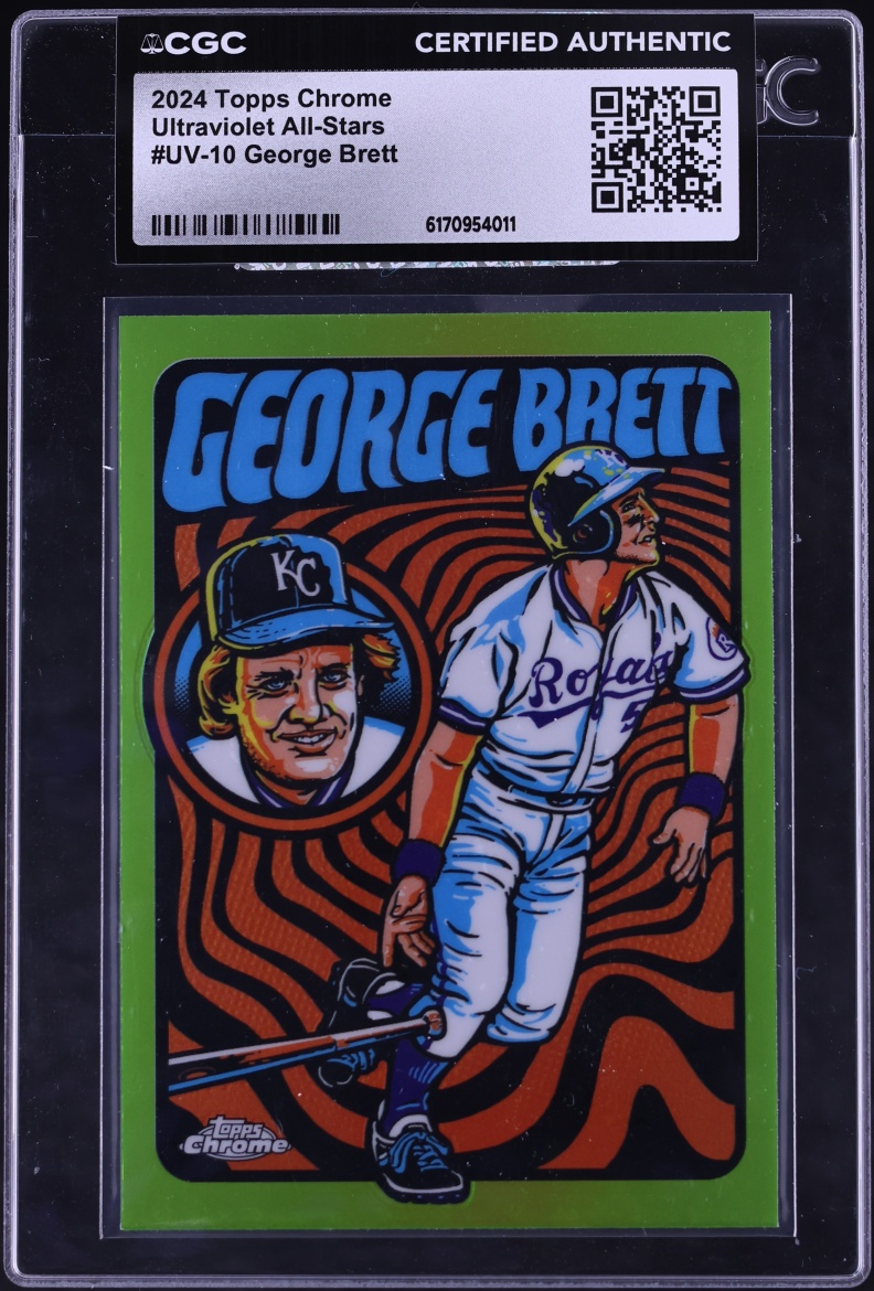 2024 Topps Chrome Ultraviolet All-Stars George Brett #UV-10 CGC AUTH