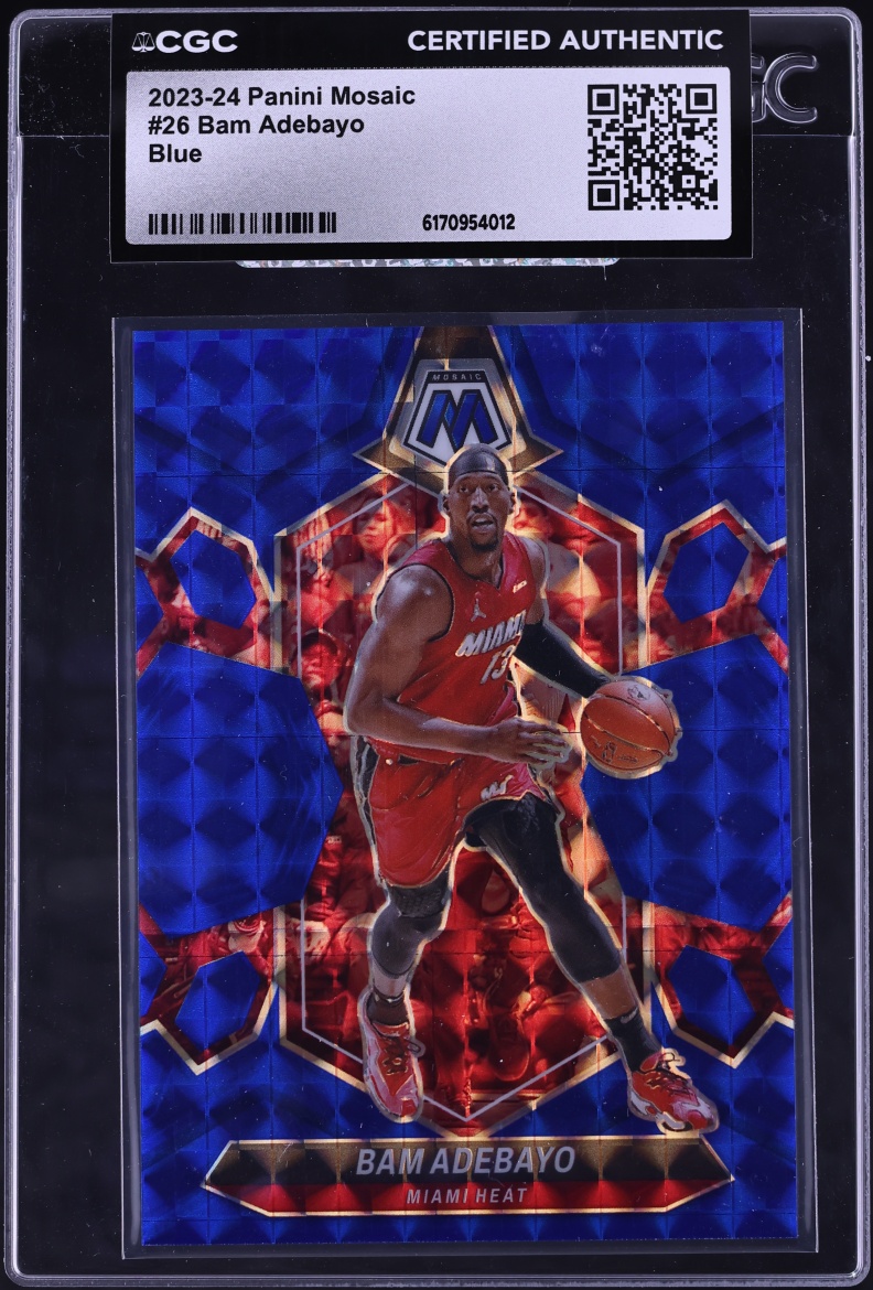 2023 Panini Mosaic Blue Bam Adebayo /199 #26 CGC AUTH