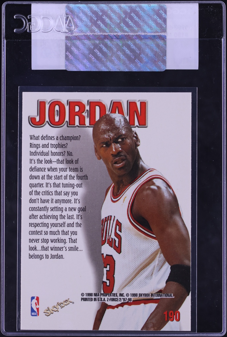 1997 Skybox Z-Force Zupermen Michael Jordan #190 CGC AUTH