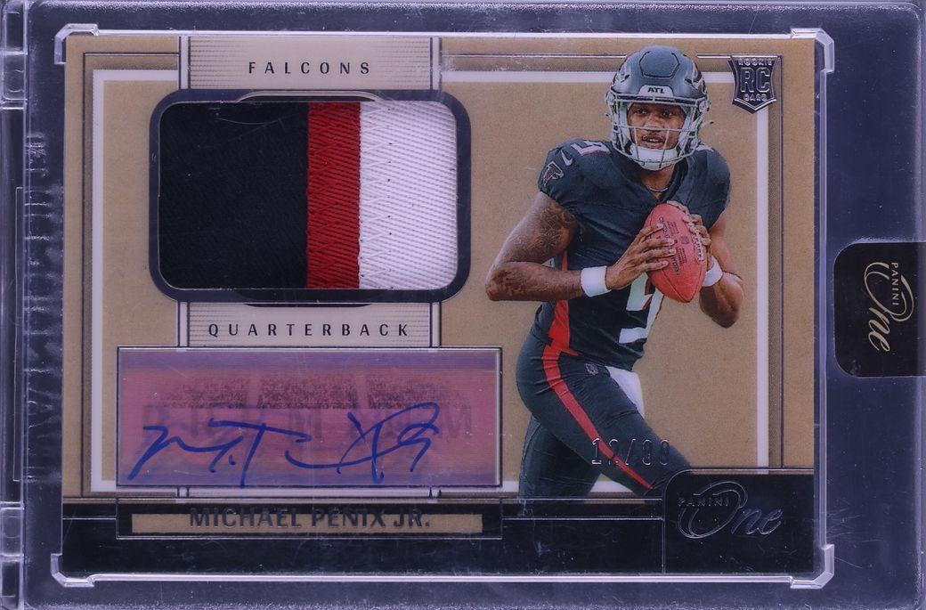 2024 Panini One Premium Michael Penix Jr. ROOKIE PATCH AUTO /99 #102 CGC AUTH