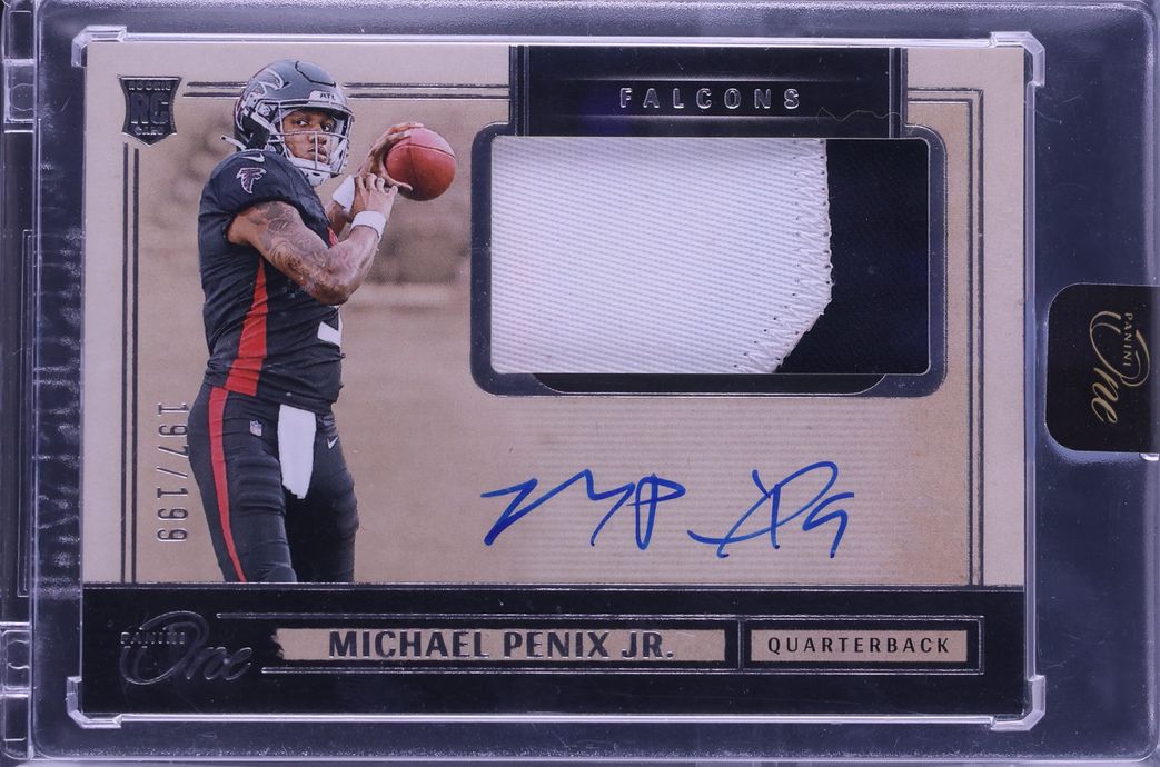 2024 Panini One Michael Penix Jr. ROOKIE PATCH AUTO /199 #2 CGC AUTH