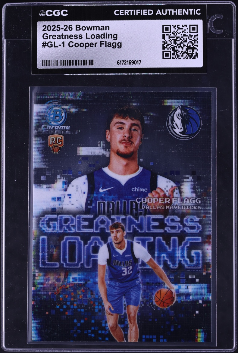 2025 Bowman Chrome Greatness Loading Cooper Flagg ROOKIE #GL-1 CGC AUTH