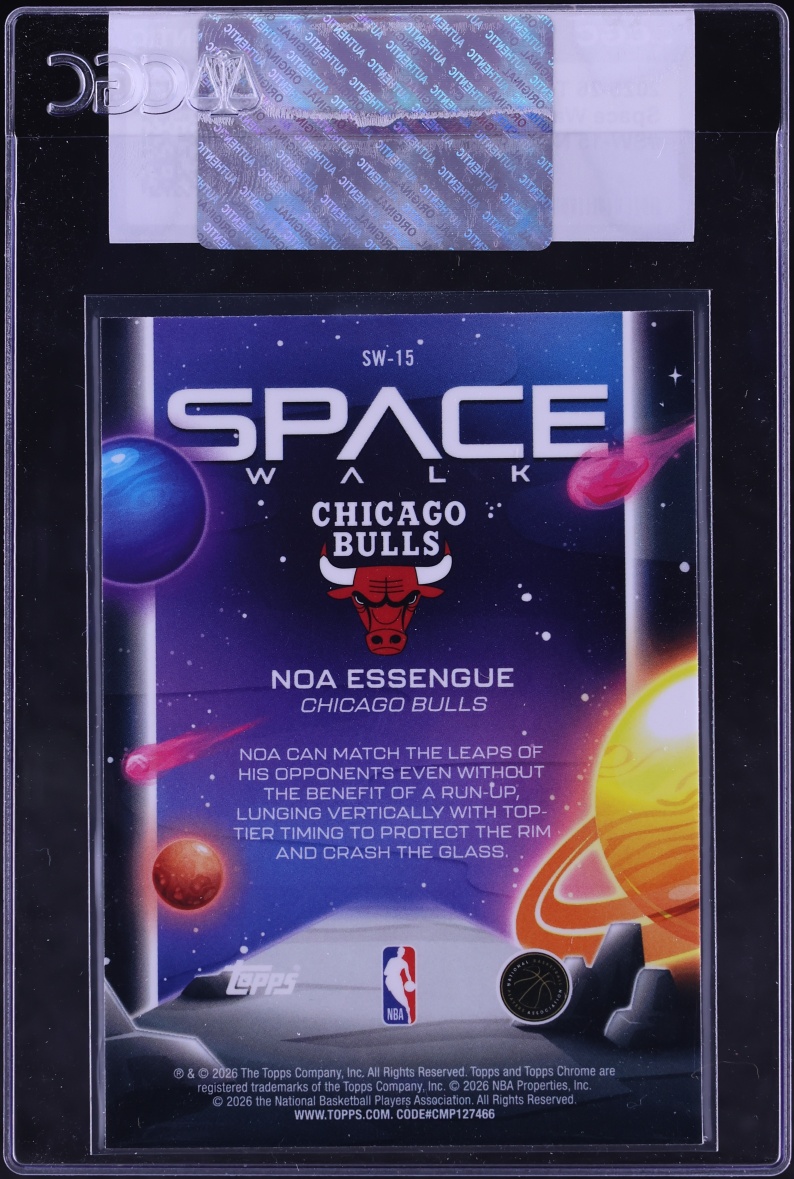 2025 Topps Cosmic Chrome Space Walk Noa Essengue ROOKIE #SW-15 CGC AUTH