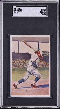 1932 Sanella Babe Ruth TYPE 2 SGC 4 VGEX