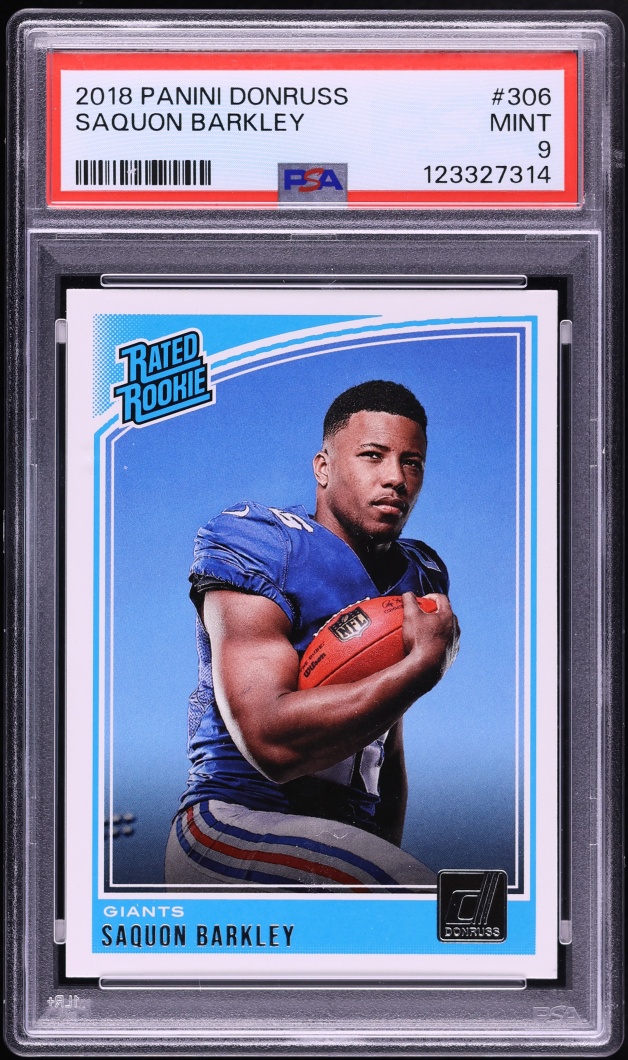 2018 Donruss Football Saquon Barkley ROOKIE #306 PSA 9 MINT