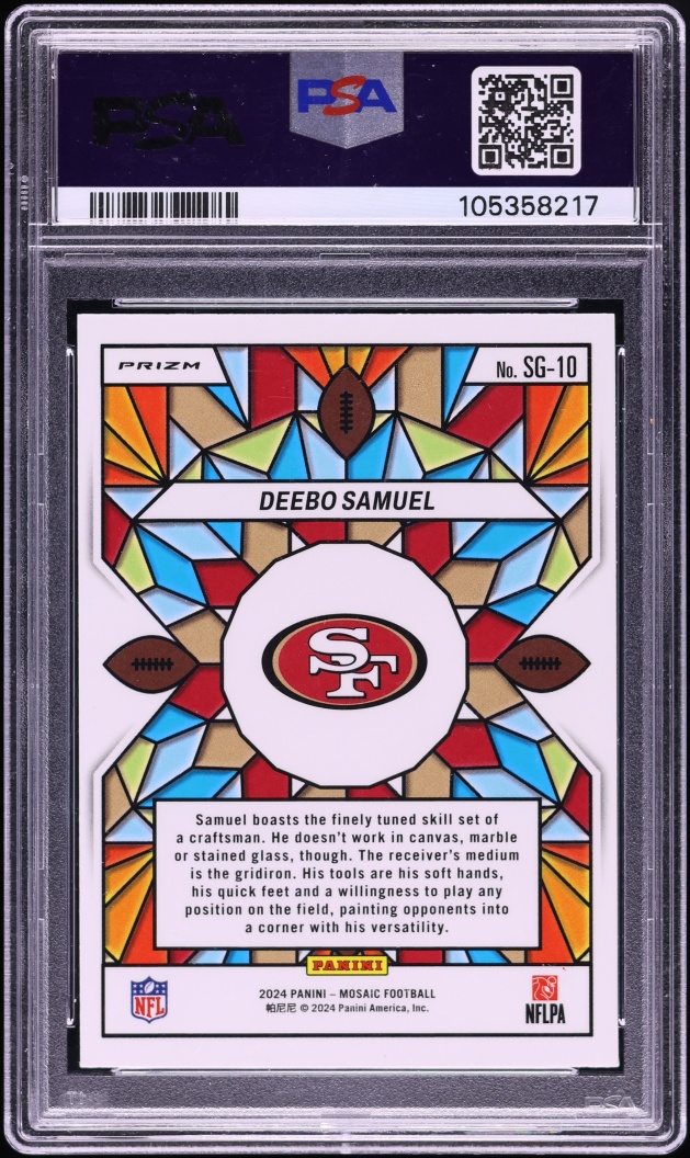2024 Panini Mosaic Stained Glass Deebo Samuel #SG10 PSA 9 MINT