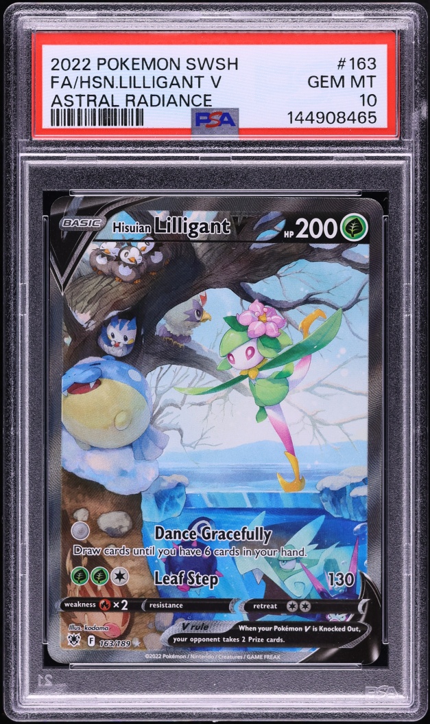 2022 Pokemon Sword & Shield Astral Radiance Alt Art Hisuian Lilligant V #163 PSA 10 GEM MINT