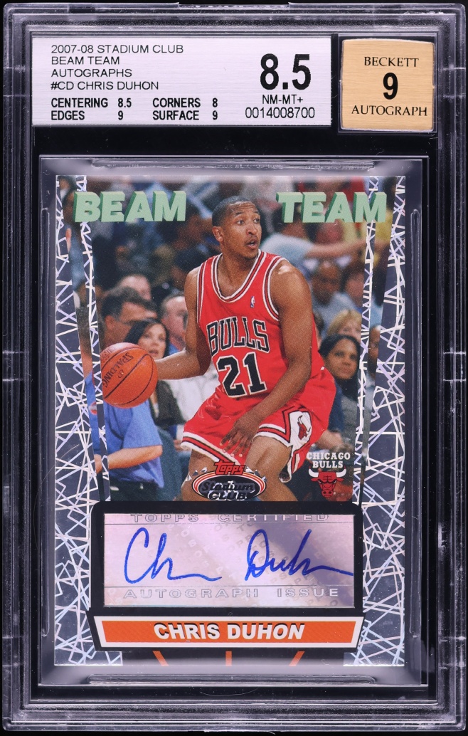 2007 Stadium Club Beam Team Chris Duhon AUTO #BTA-CD BGS 8.5 NM-MT+