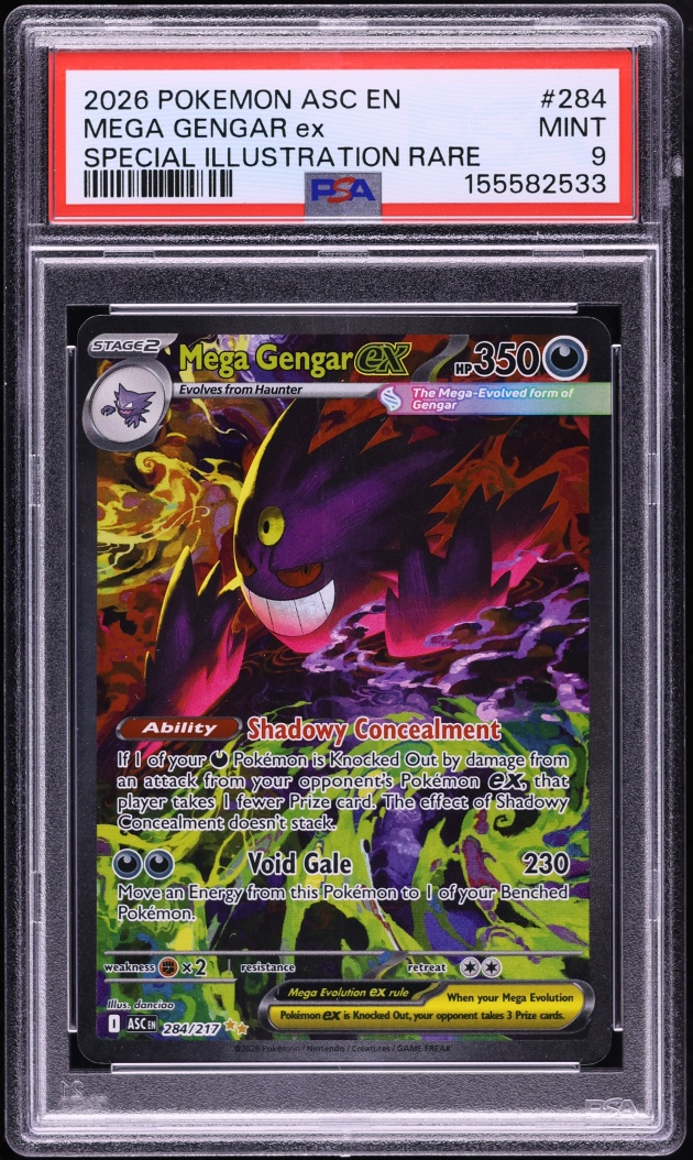 2026 Pokemon Mega Evolution Ascended Heroes SIR Mega Gengar Ex #284 PSA 9 MINT