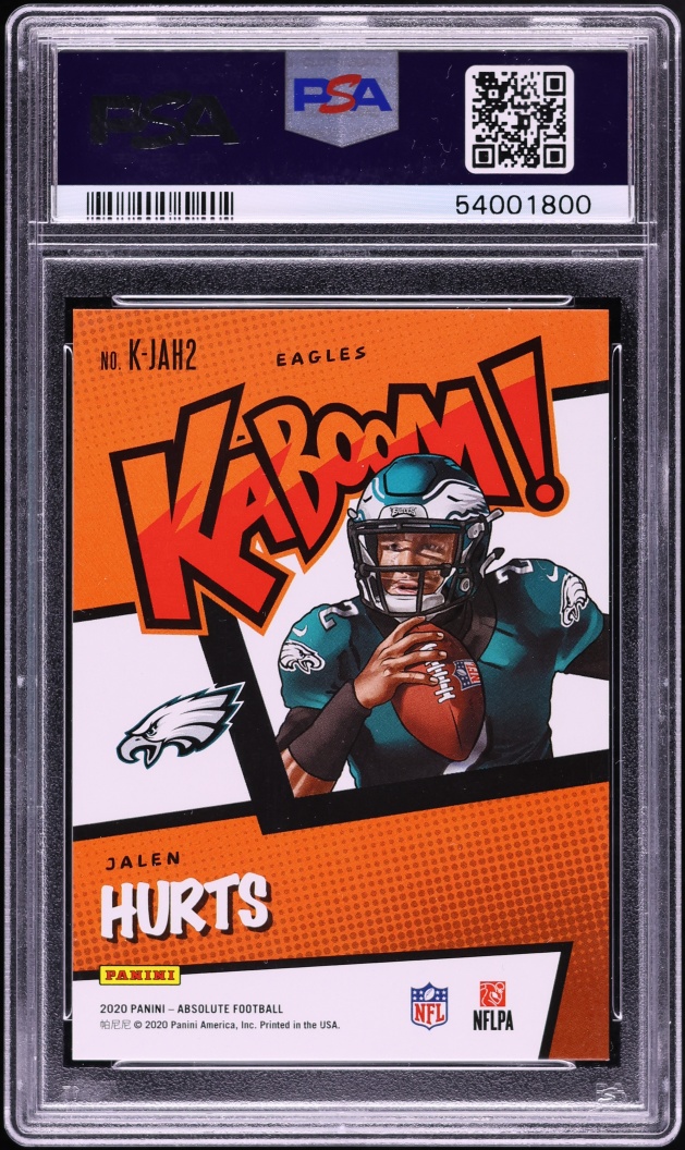 2020 Absolute Kaboom! Jalen Hurts ROOKIE #K-JAH2 PSA 9 MINT