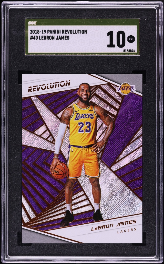 2018 Panini Revolution LeBron James #40 SGC 10 PRISTINE, GOLD LABEL