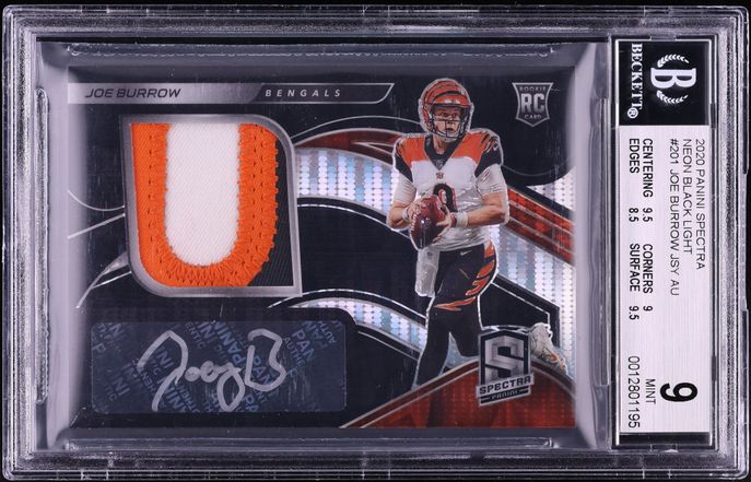 2020 Panini Encased Notable '22 Black Box Joe Burrow ROOKIE AUTO 1