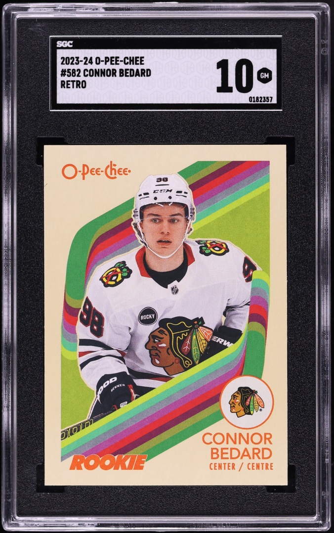 2023 O-Pee-Chee Retro Connor Bedard ROOKIE #582 SGC 10 GEM MINT