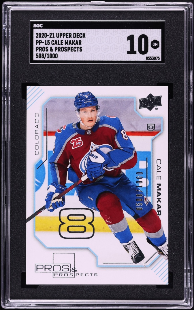 2020 Upper Deck Pros & Prospects Cale Makar /1000 #PP-15 SGC 10 GEM MINT