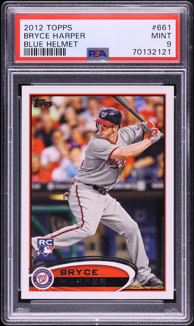 2012 Topps Blue Helmet Bryce Harper ROOKIE #661 PSA 9 MINT