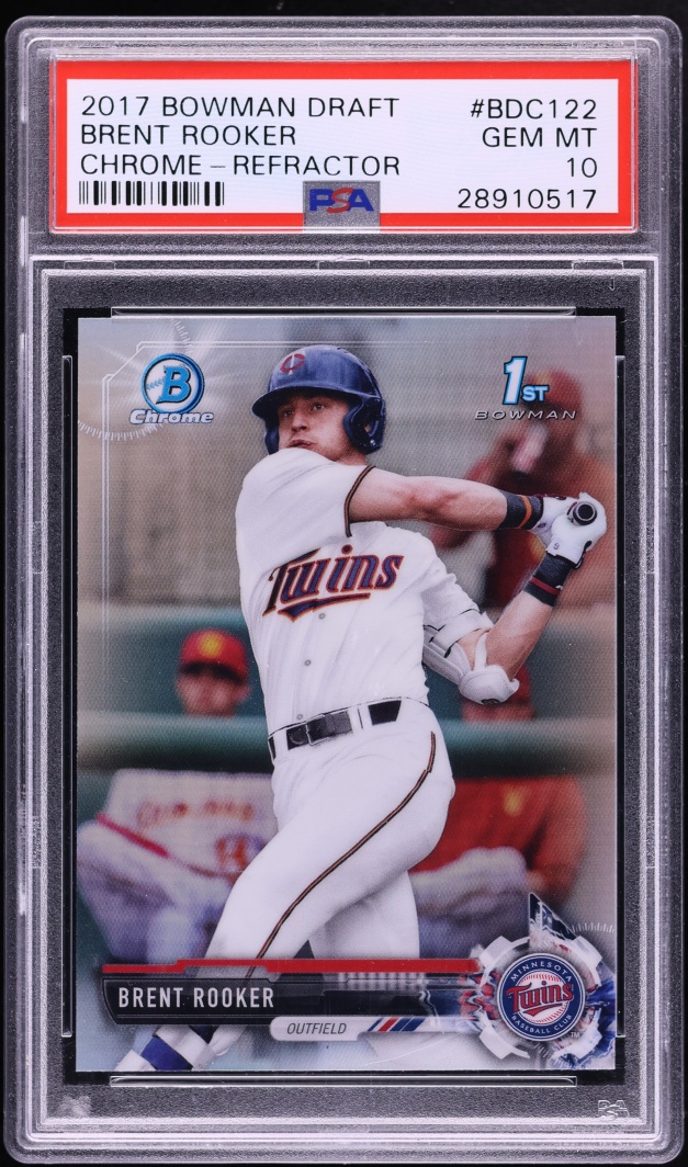 2017 Bowman Chrome Refractor Brent Rooker PROSPECT #BDC122 PSA 10 GEM MINT