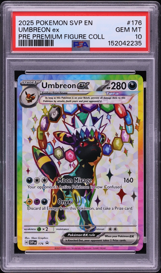2025 Pokemon SV Promo Prismatic Evolutions Premium Figure Full Art Umbreon ex #176 PSA 10 GEM