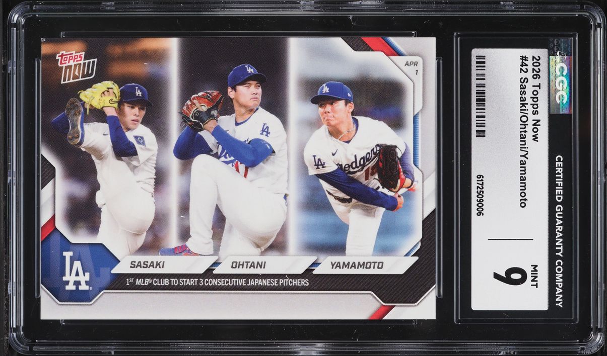 2026 Topps Now Sasaki Ohtani Yamamoto #42 CGC 9 MINT