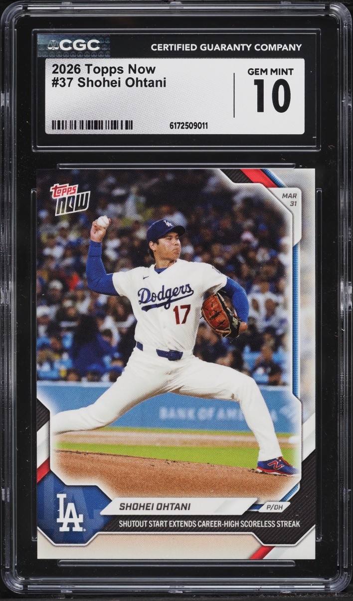 2026 Topps Now Shohei Ohtani #37 CGC 10 GEM MINT