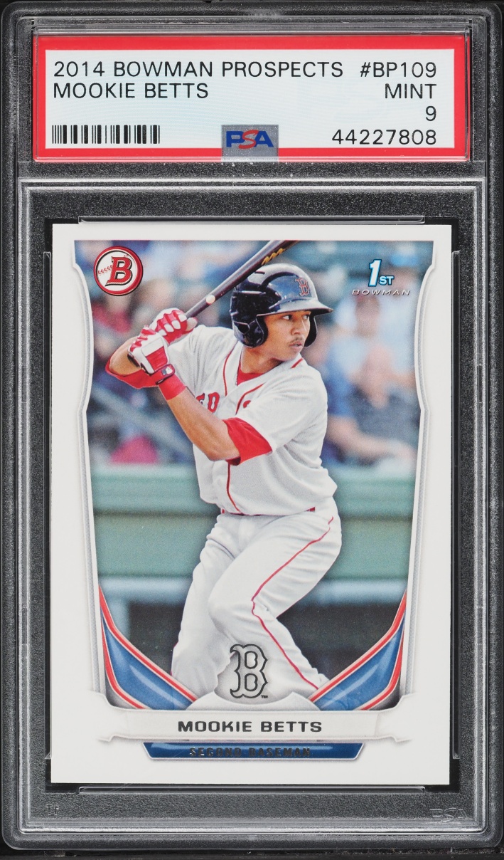 2014 Bowman Mookie Betts PROSPECT #BP109 PSA 9 MINT