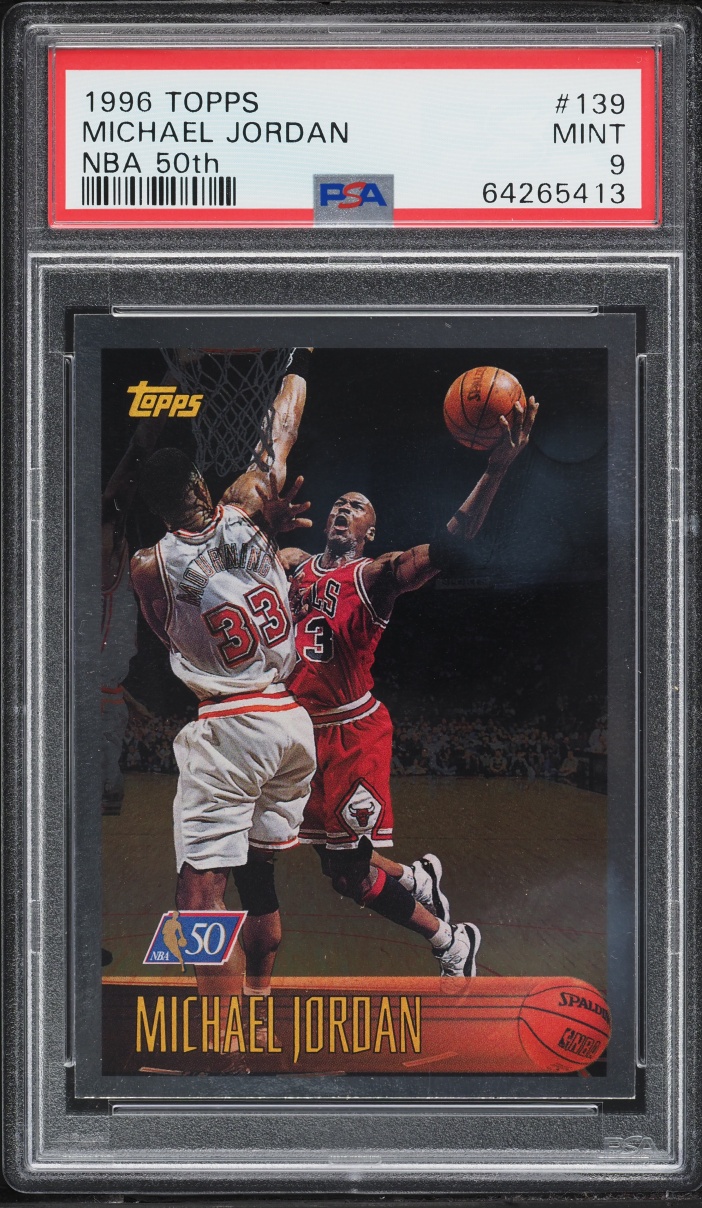 1996 Topps NBA 50th Michael Jordan #139 PSA 9 MINT