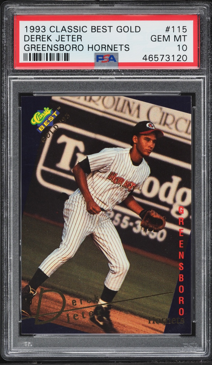 1993 Classic Best Gold Greensboro Hornets Derek Jeter ROOKIE #115 PSA 10 GEM MINT
