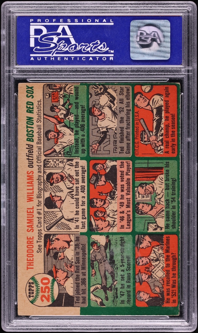 1954 Topps Ted Williams #250 PSA 5 EX