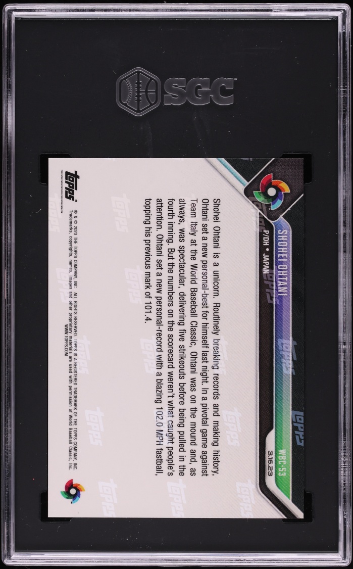 2023 Topps Now World Baseball Classic Shohei Ohtani #WBC-53 SGC 10 GEM MINT